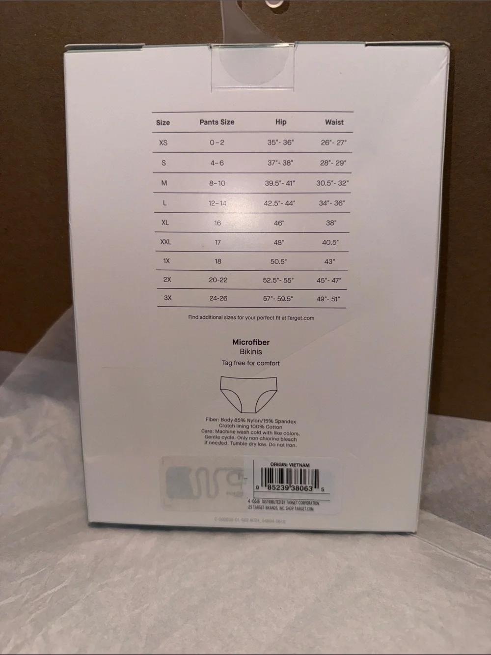 Auden Microfiber Bikini Sleek & Soft 6-Pack XS